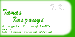 tamas kaszonyi business card